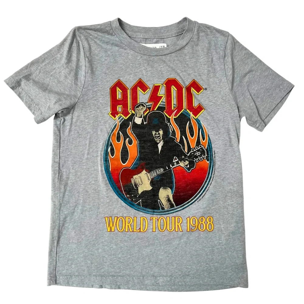 Abercrombie Kids Gray AC/DC World Tour Tee